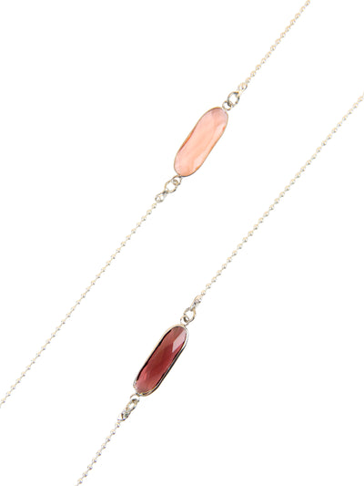 Crystal C silver-Purple | Sunglasses chain