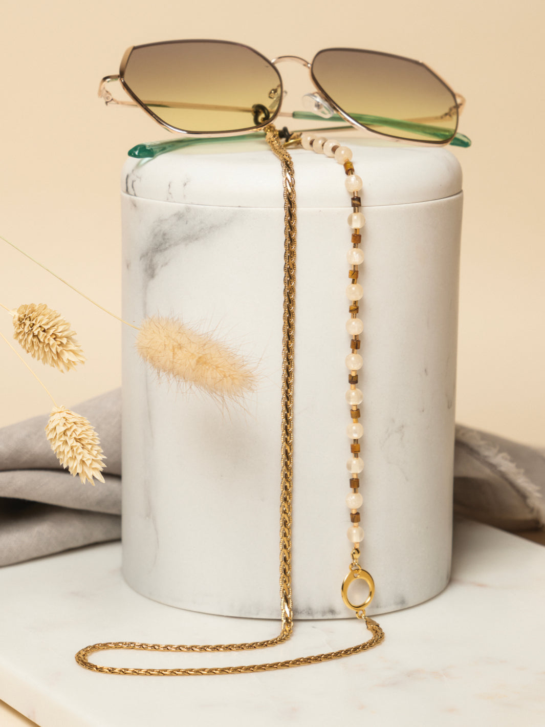 【Sunny Cords】Classy C Sunglass Strap サングラスチェーン Classy C White Sunglasses Chain - Sunglasses Chain | SUNNY
