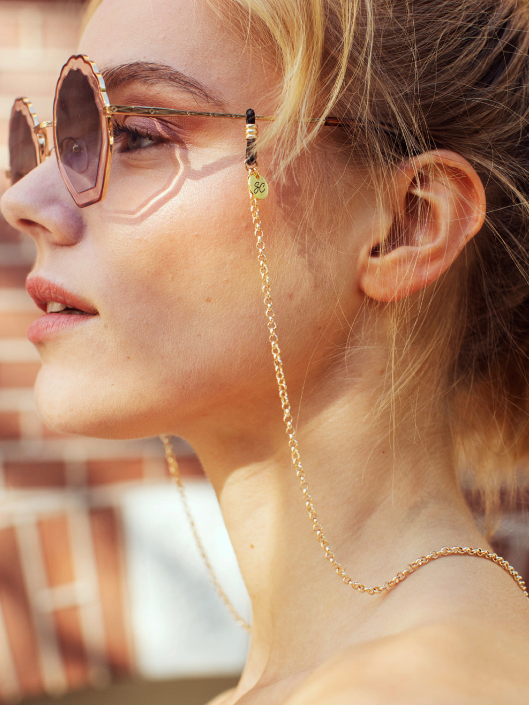 Georgi Beige - Eye glasses Chain