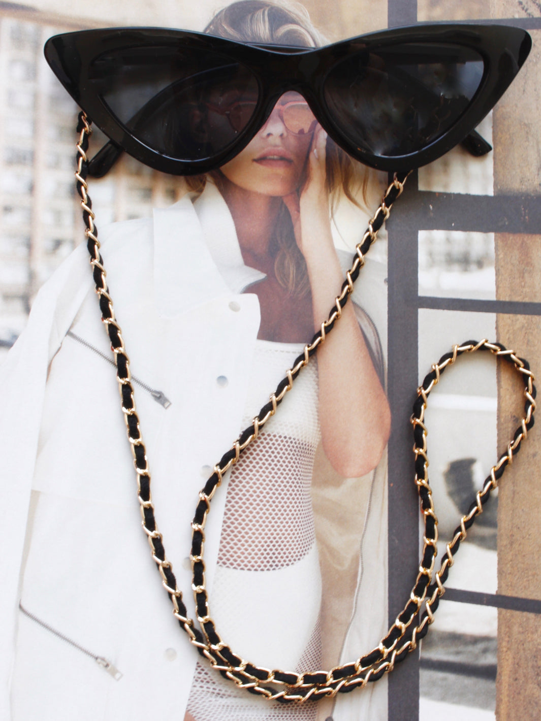 Sunny Cords Classy C black-gold | Glasses strap
