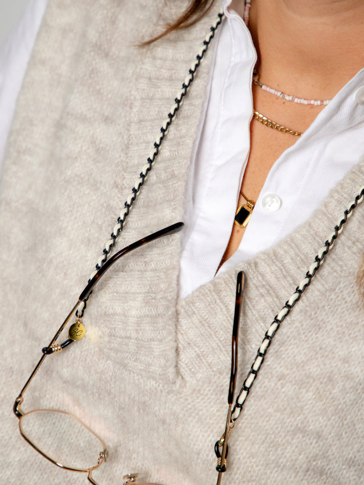 Sunny Cords Classy C black-white | Glasses strap